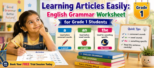 Printable A An The Exercises for Grade 1 Students