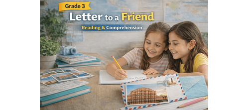 Printable Class 3 Reading Exercises Letter to Friend