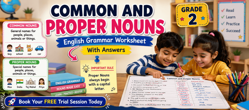 Printable Common and Proper Nouns Exercises for Grade 2