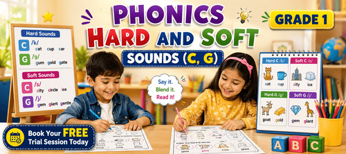 Printable Hard Soft C and G Grammar Worksheet for Kids