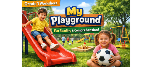 Printable Playground Fun Worksheet for Grade 1 Kids