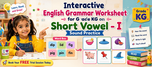 Printable Short Vowel I English Worksheet for Kids