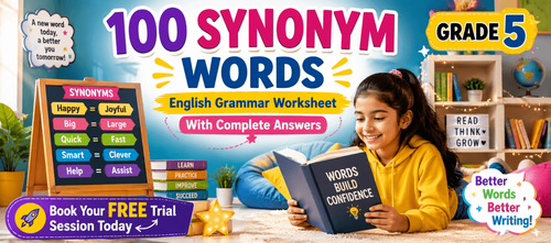 Printable Synonym Worksheets and Examples for Grade 5