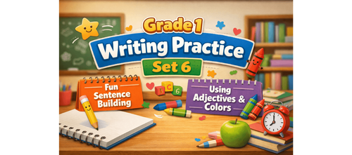 Printable Worksheet Grade 1 Writing Practice Set 6