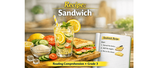 Reading Comprehension for Class 3 How to Make a Sandwich Worksheet