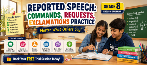 Reported Speech Commands and Requests Practice Grade 8 PDF