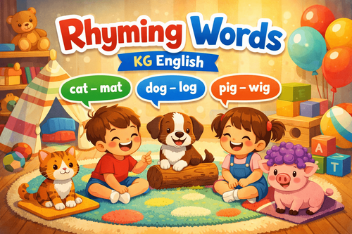 Rhyming Words Fun Matching Activities for KG Students