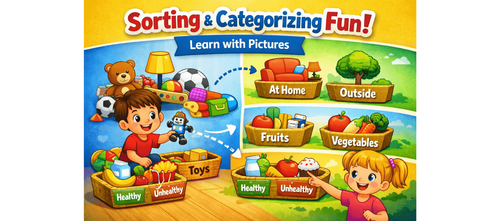 Sorting & Categorizing Pictures Worksheet Grade 1