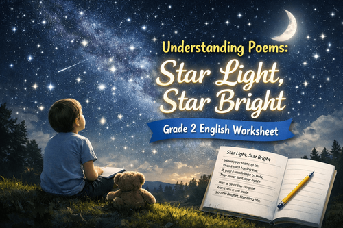 Star Light Poem Exercises for Class 2 (Free Printable)