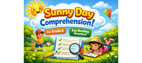 Sunny Day Writing Activity Worksheet for Grade 6 Students