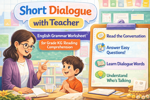 Teacher Conversation Practice Worksheet for KG Students