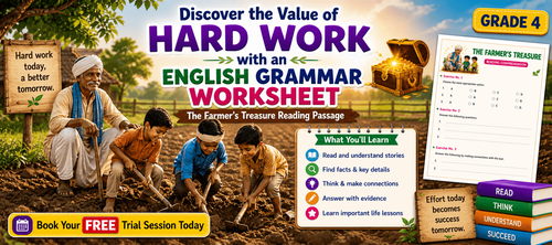 The Farmer’s Treasure Story-Based English Worksheet for Class 4