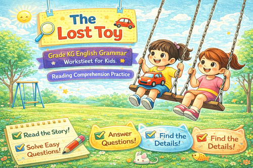 Lost Toy Notice Writing Worksheet for KG Students [PDF]