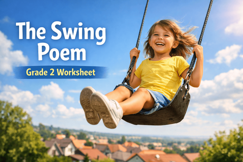 The Swing Poem Questions Worksheet for Class 2 – PDF