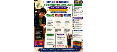 Theme Development Across a Text: Printable Worksheet for Class 7