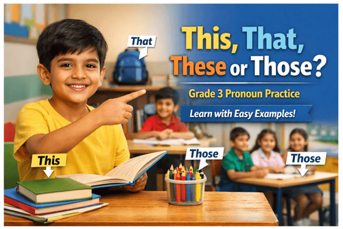This, That, These or Those? Grade 3 Pronoun Practice