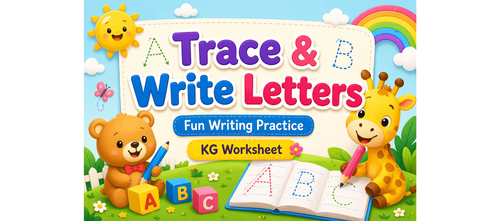 Trace and Write Transitions Activity in This KG Writing Worksheet