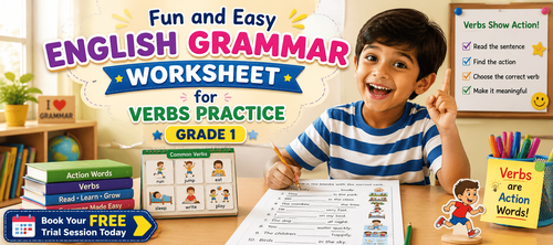 Verbs English Grammar Worksheet for Young Learners