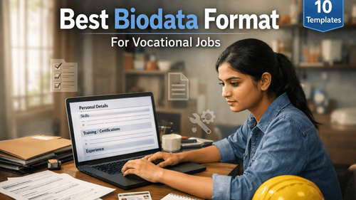 Vocational Training Biodata Guide for Working Professionals