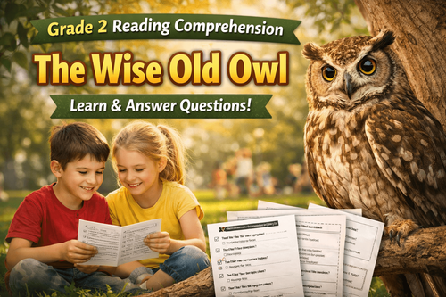 Wise Old Owl Reading Passage Worksheet for Grade 2 [Free PDF]
