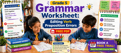 Class 2 English Worksheet on Nouns and Verbs Usage | PlanetSpark