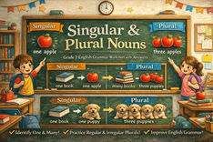 Class 4 Singular and Plural Nouns Grammar Worksheet | PlanetSpark