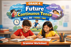 Class 4 English Grammar Worksheet Present Continuous | PlanetSpark