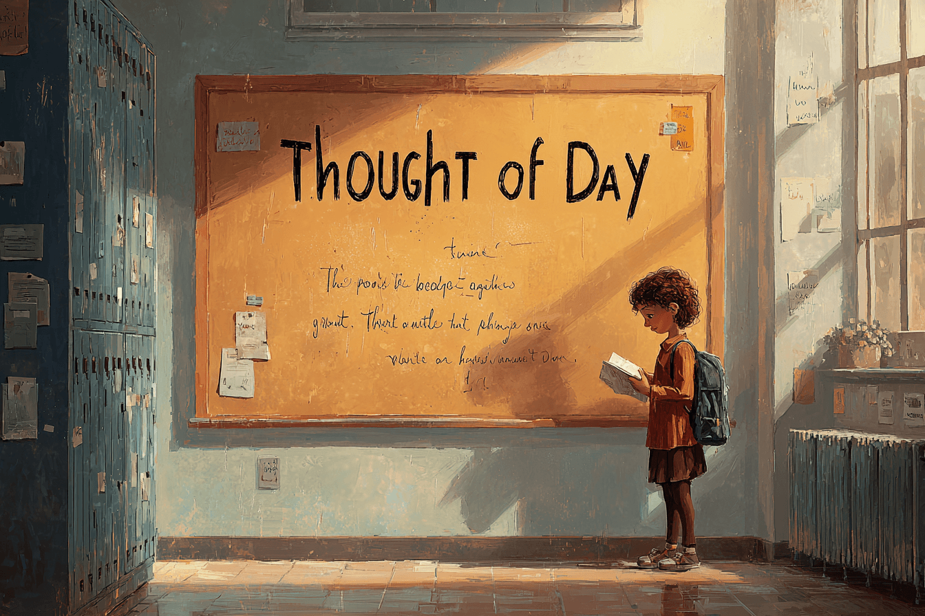 thought of the day for school assembly