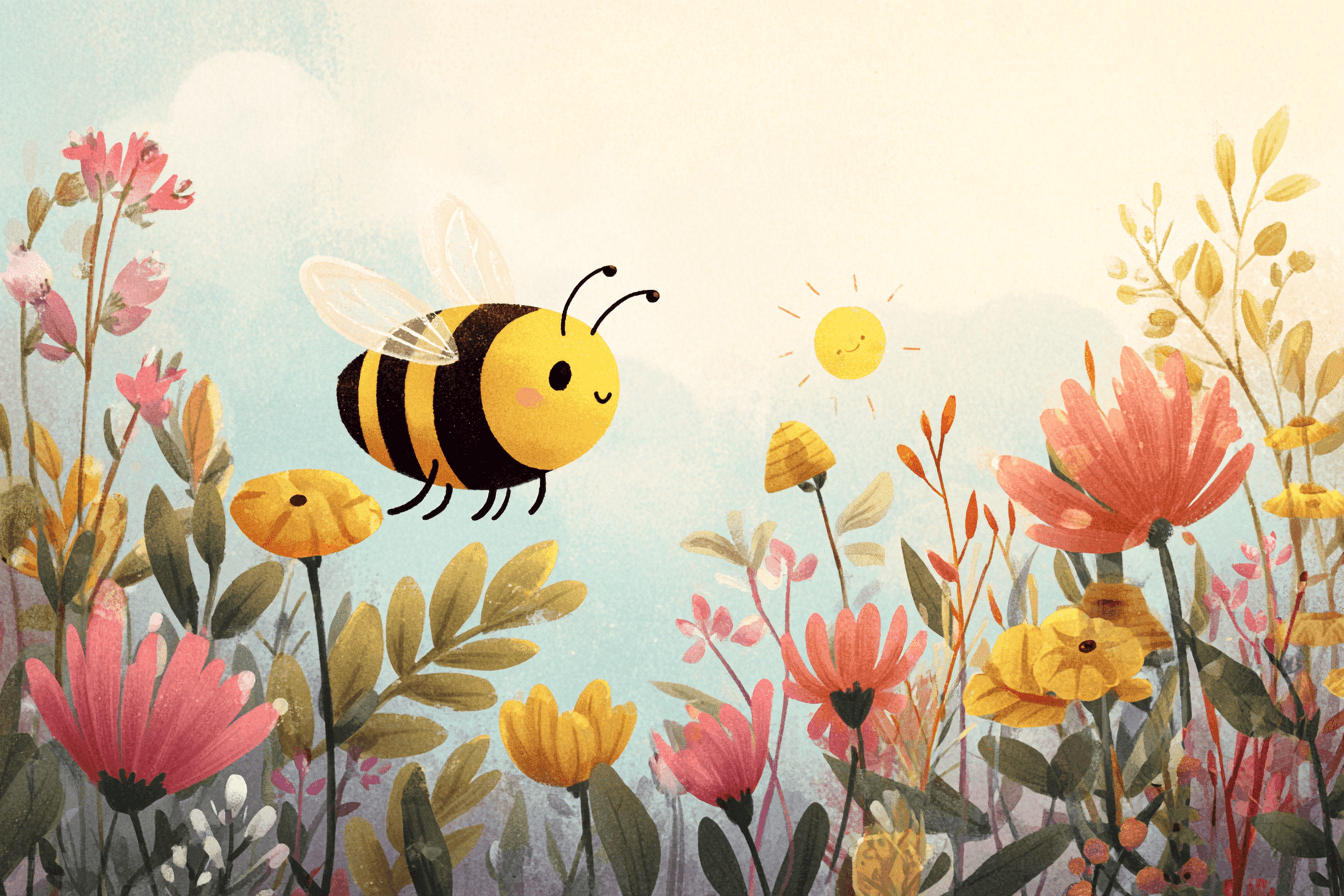 The Busy Bee Poem - reading comprehension for kids