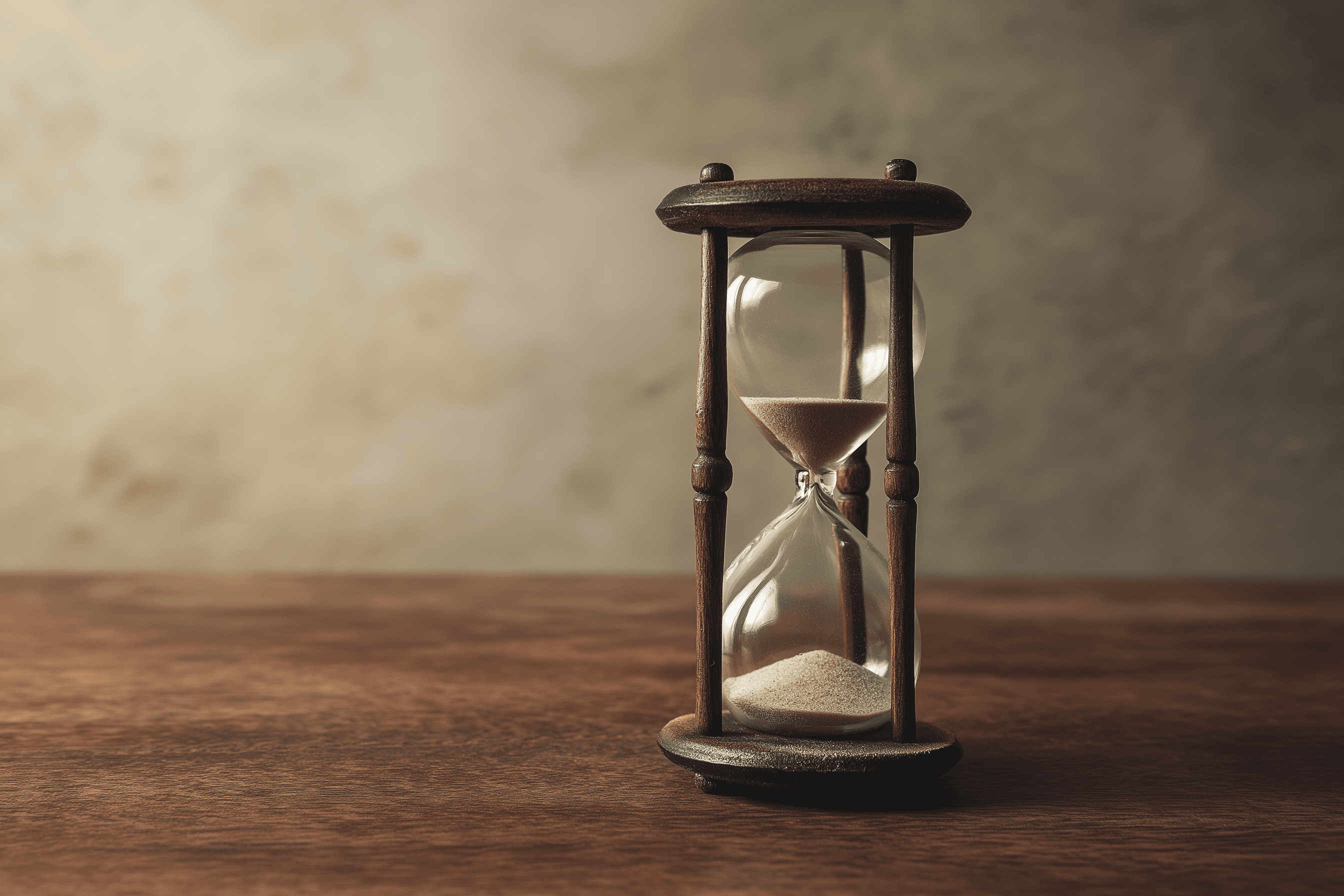 wazamai_Vintage_hourglass_standing_alone_on_a_smooth_wooden_sur_485bcaa9-e8c7-4b36-81c1-5c5aba617f97.png